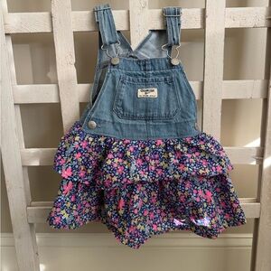 OshKosh B'gosh Denim Floral Ruffle Skirtall